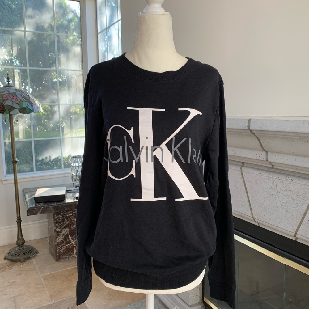 NWT CK Retro Monogram Logo Sleepwear Sweatshirt